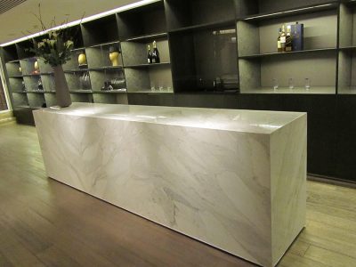 Calacatta Marble Countertop in Knightsbridge Reception