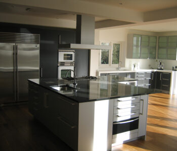 black granite worktop