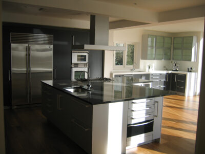 black granite worktop