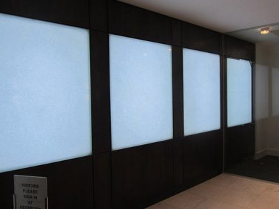 Glass Wall Panels made of ecoglass, translucent, illuminated, eco friendly, fabricated by Stoneville