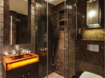 Backlit Recycled Glass Vanity