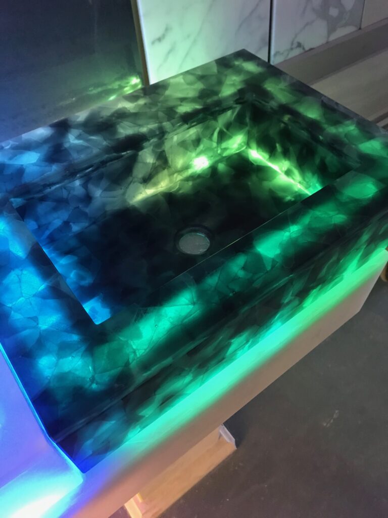 Recycled Glass Worktops, Countertops, Slabs, Cut to size