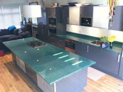 Recycled Glass Worktops Emerald EcoGlass