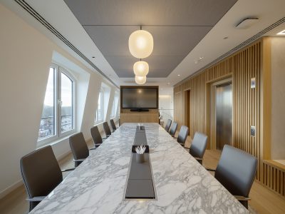 Arabescato Marble Desktop Arabescato Marble Desktop - large conference table - bespoke fabrication and installation in London