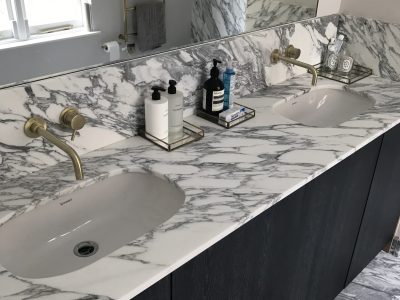 Arabescato Marble Vanity Double Arabescato Marble Vanity Double
