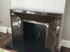 Recycled Glass Fireplace Surround