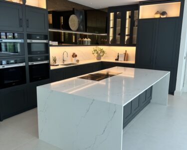 Quartz Worktop and Island with Waterfalls