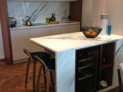 Paonazzo Marble Worktop with Splash-backs