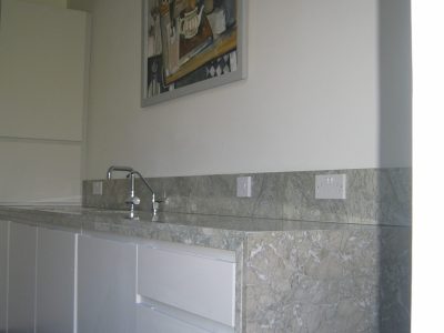 Verde Antigua Worktop with a Waterfall Verde Antigua Worktop with a Waterfall