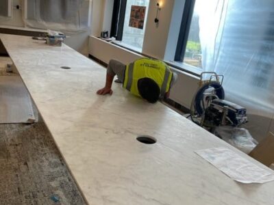 Installation of a Bespoke Carrara Top Installation of a Bespoke Carrara Top
