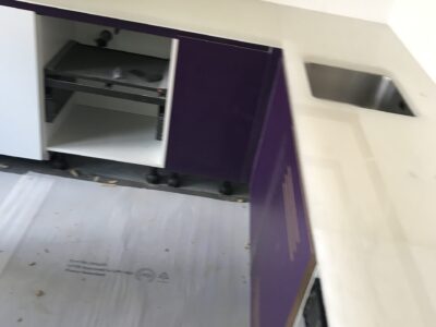 Installation of Eco Glass worktop