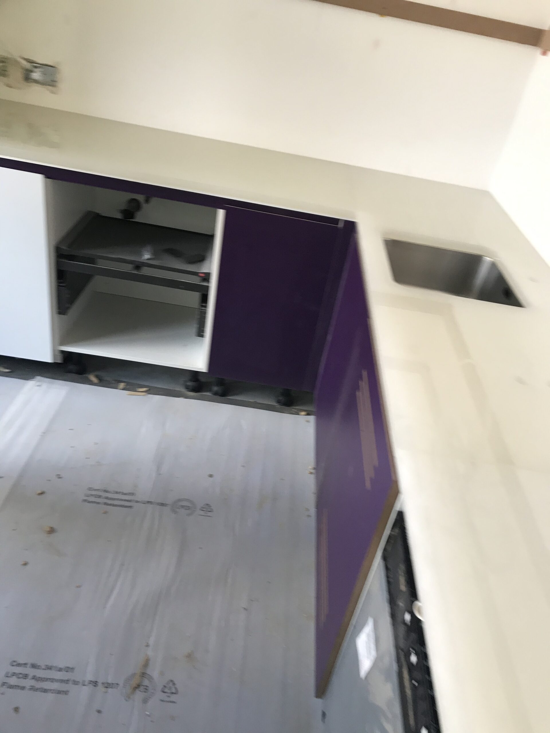 Installation of a Glass Worktop